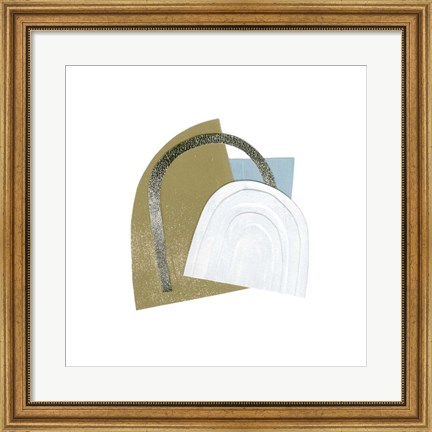 Framed Mod Rainbow Collage II Print