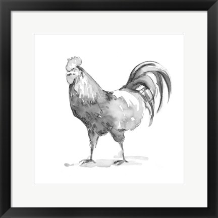 Framed Barn Fowl I Print