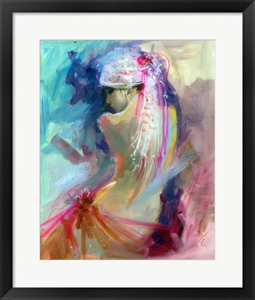 Framed Mood Alizarine I Print