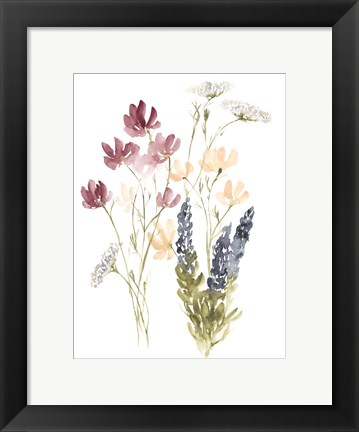 Framed Lobelia Garden II Print