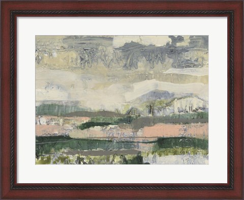 Framed Textured Horizon I Print