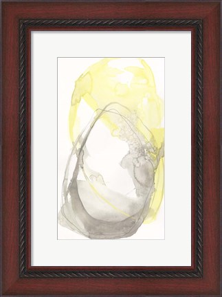 Framed Lemon &amp; Grey Tandem I Print