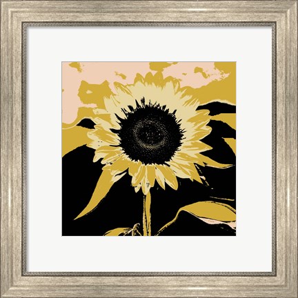 Framed Pop Art Sunflower IV Print