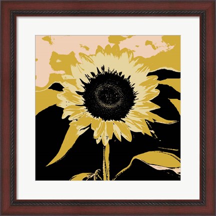 Framed Pop Art Sunflower IV Print