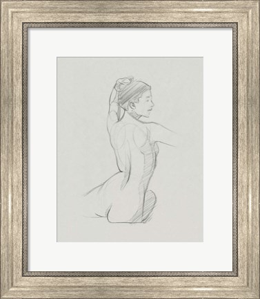 Framed Female Back Sketch II Print