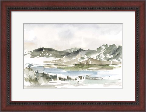 Framed Snow-capped Mountain Study II Print