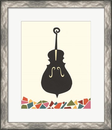 Framed Cut Paper Instruments I Print