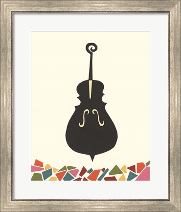 Framed Cut Paper Instruments I Print