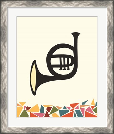 Framed Cut Paper Instruments III Print