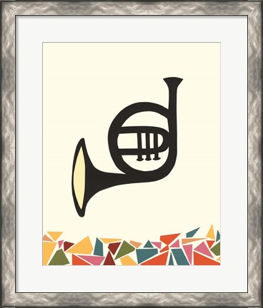 Framed Cut Paper Instruments III Print