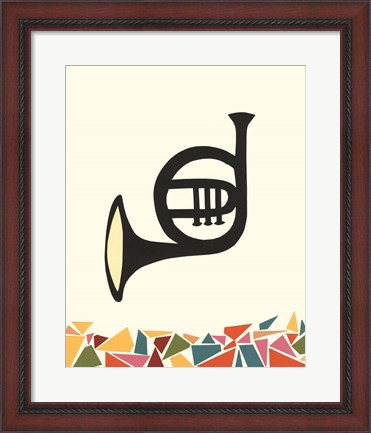 Framed Cut Paper Instruments III Print