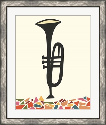 Framed Cut Paper Instruments V Print