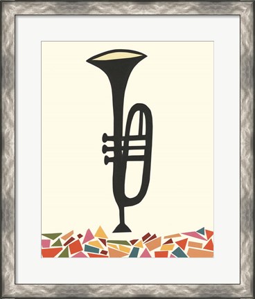 Framed Cut Paper Instruments V Print