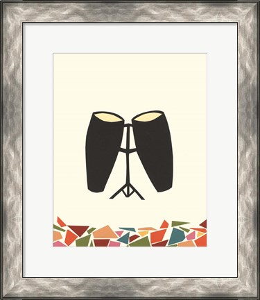 Framed Cut Paper Instruments VI Print