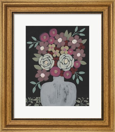 Framed Bundle of Flowers I Print