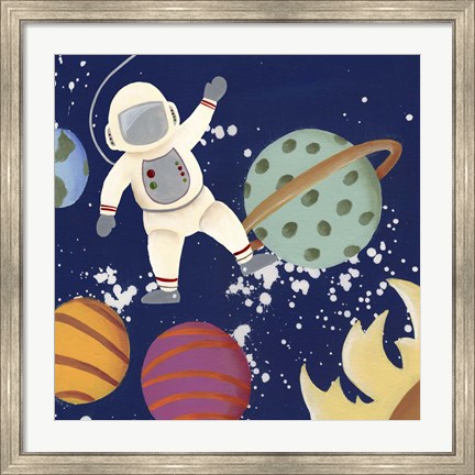 Framed Future Space Explorer I Print