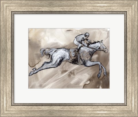 Framed Off to the Races II Print