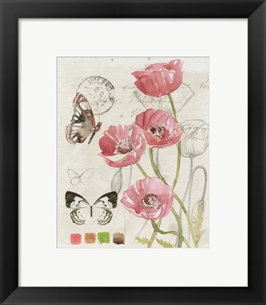 Framed Field Notes Florals I Print