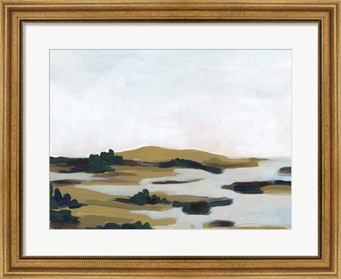 Framed Wooded Inlet I Print