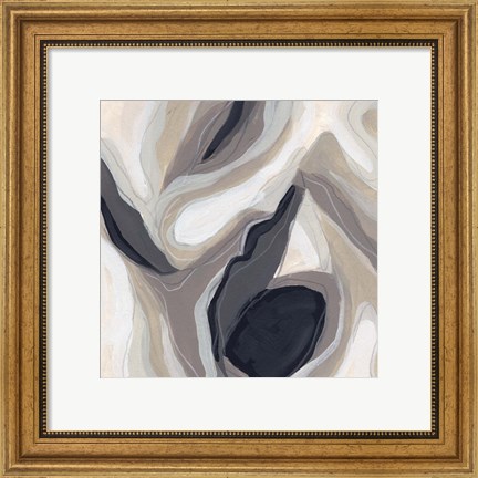 Framed Stone Ripple I Print