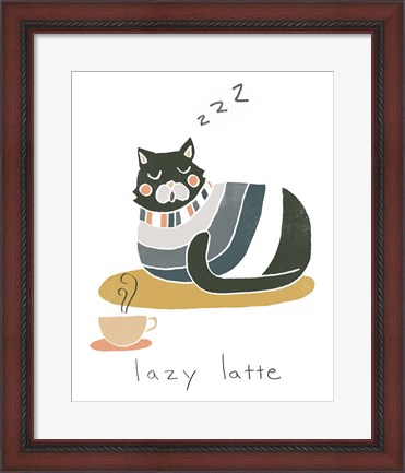 Framed Coffee Cats II Print