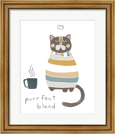 Framed Coffee Cats IV Print