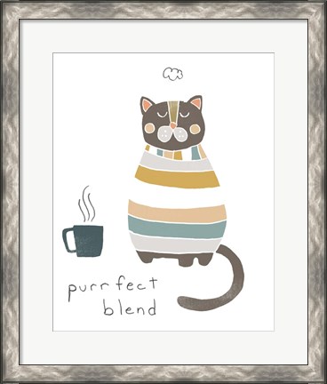 Framed Coffee Cats IV Print