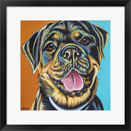 Framed Rottweiler II Print