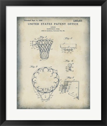 Framed Patented Sport VI Print