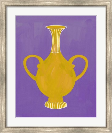 Framed Neon Vase II Print