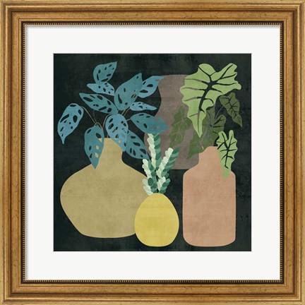 Framed Decorative Vases II Print