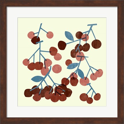 Framed Sweet Cherries II Print