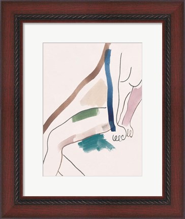 Framed Seated Female Figure I Print