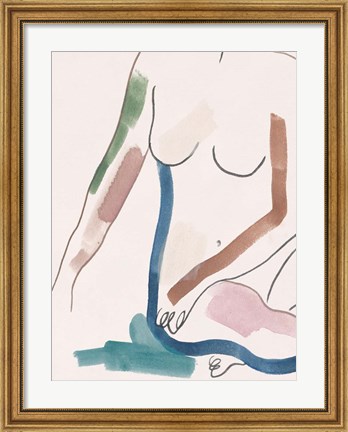 Framed Seated Female Figure IV Print