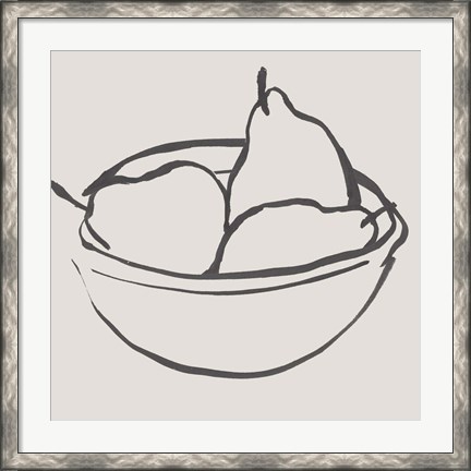 Framed Simple Pear II Print