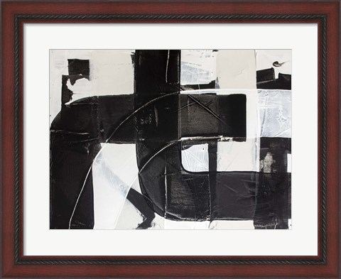 Framed Racetrack Diptych I Print