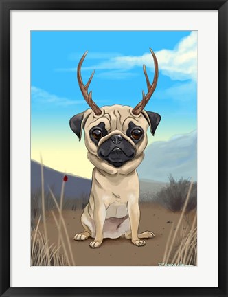 Framed Pugalope Print