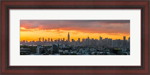 Framed Manhattan Skyline from Brooklyn Print