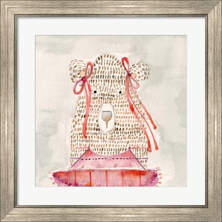 Framed Ballerina Bear Print