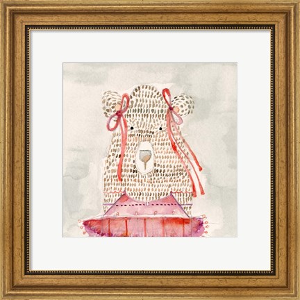 Framed Ballerina Bear Print