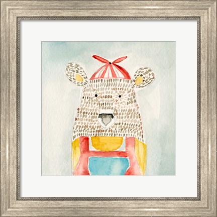 Framed Deanie Beanie Bear Print