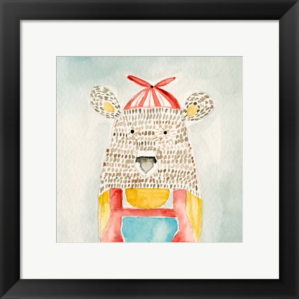 Framed Deanie Beanie Bear Print