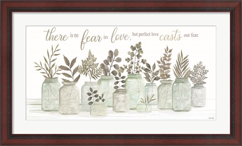 Framed No Fear in Love Print