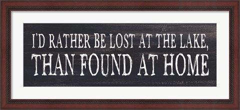 Framed Lost at the Lake Print