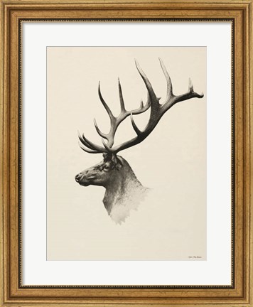 Framed Mountain Reindeer Print