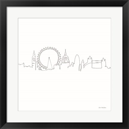 Framed One Line London Print