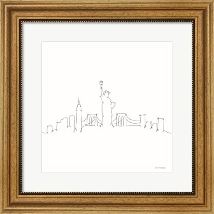 Framed One Line New York Print