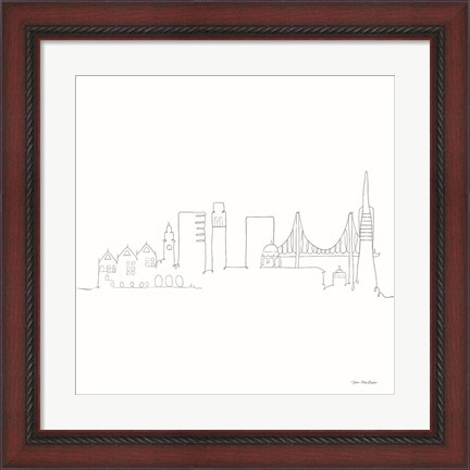 Framed One Line San Francisco Print