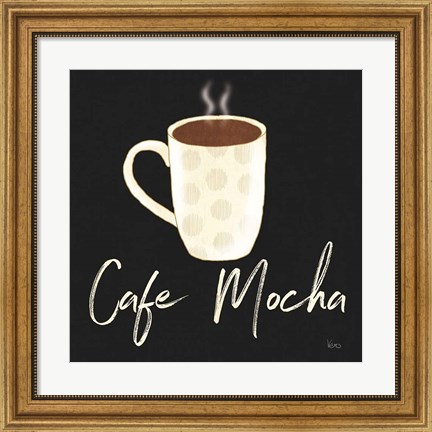 Framed Fresh Coffee Cafe Mocha Print