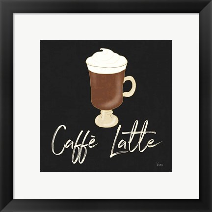 Framed Fresh Coffee Caffe Latte Print